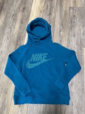Womens Nike Rally Funnel Neck Spellout Swoosh Hoodie